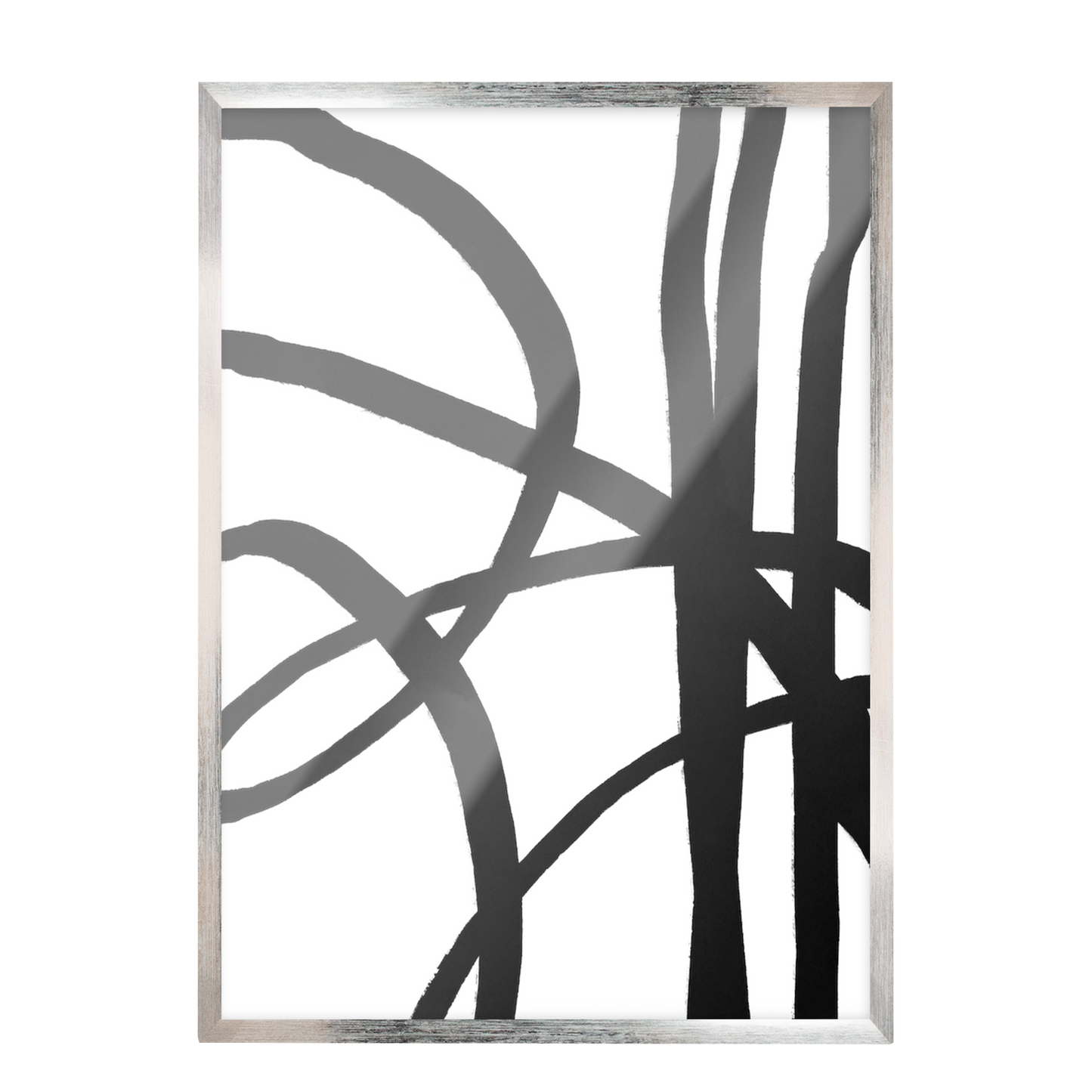 Conjunto de grabados modernos en blanco y negro formas abstractas 52