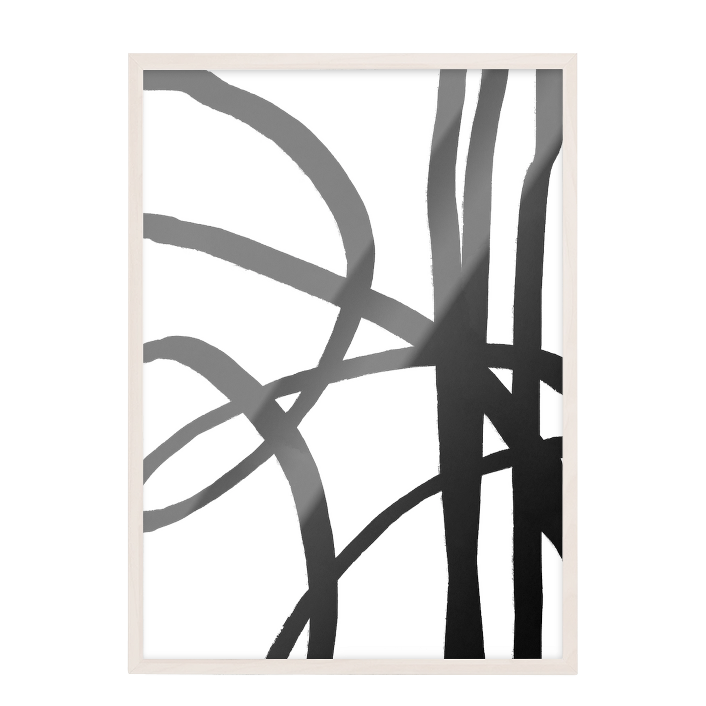Conjunto de grabados modernos en blanco y negro formas abstractas 52