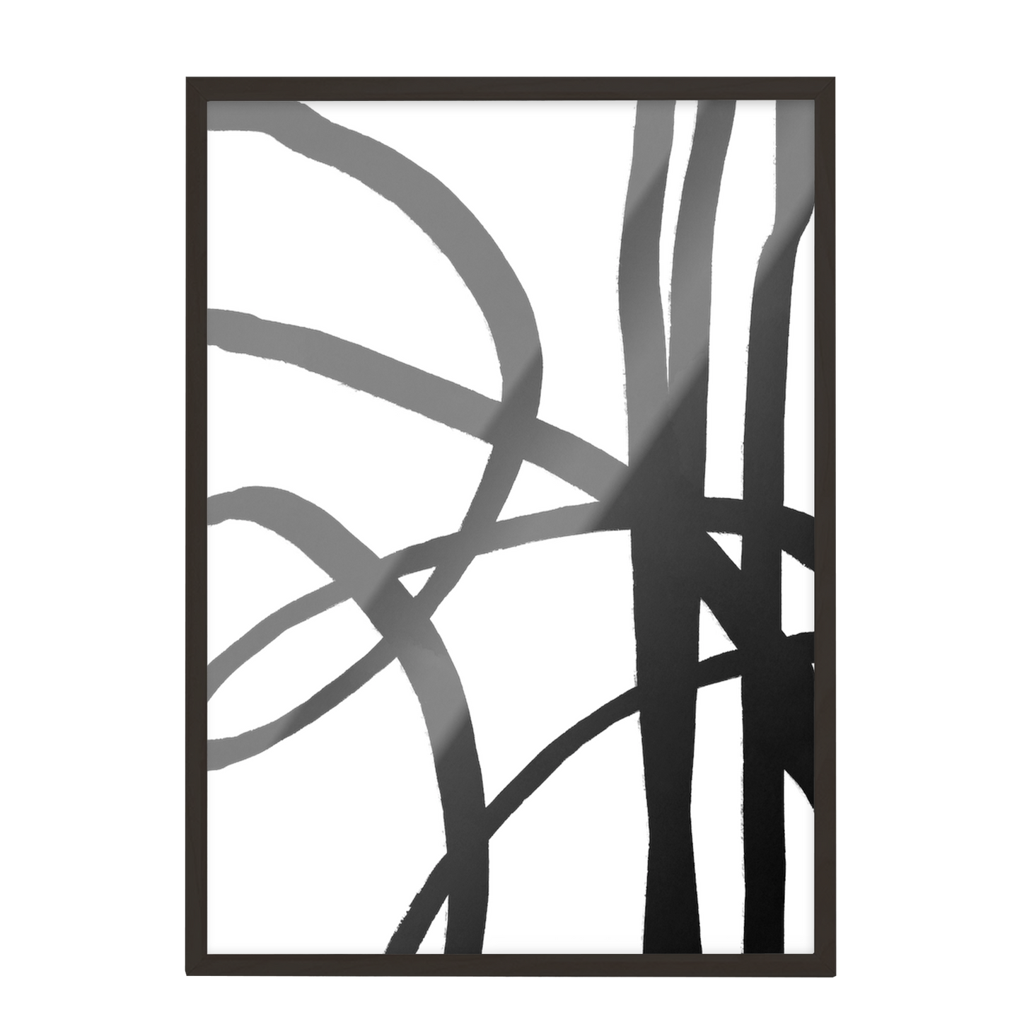 Conjunto de grabados modernos en blanco y negro formas abstractas 52