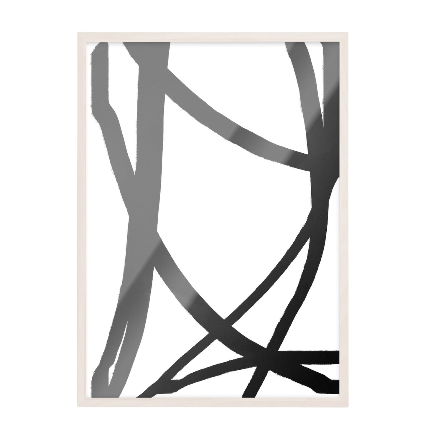 Conjunto de grabados modernos en blanco y negro formas abstractas 53