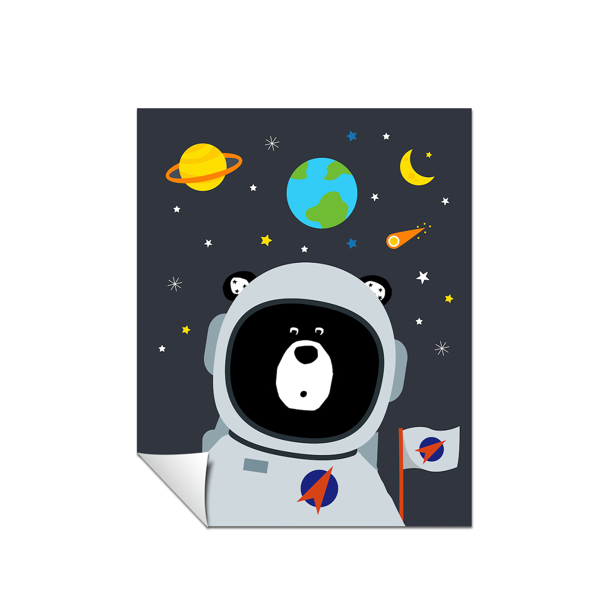 Pintura niños Oso Espacio 78