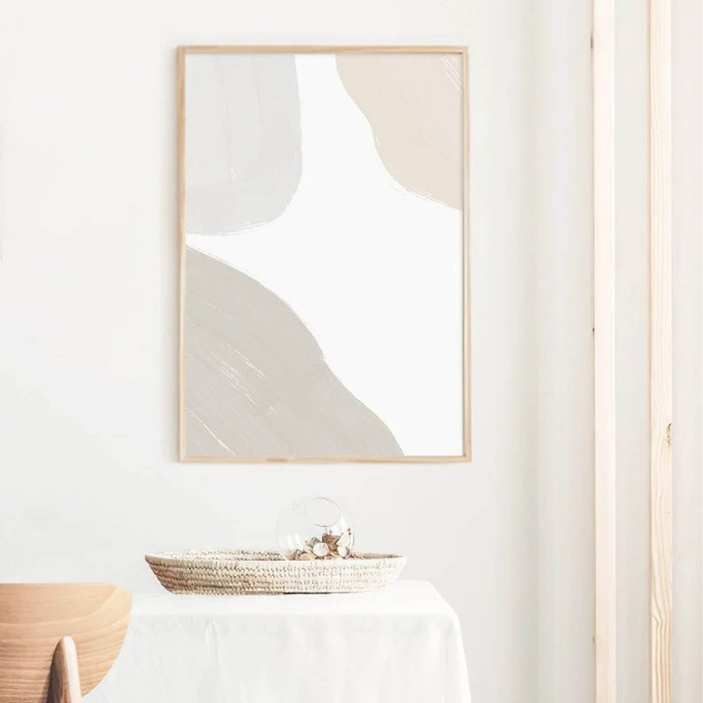 minimalista abstracta, boho beige 7