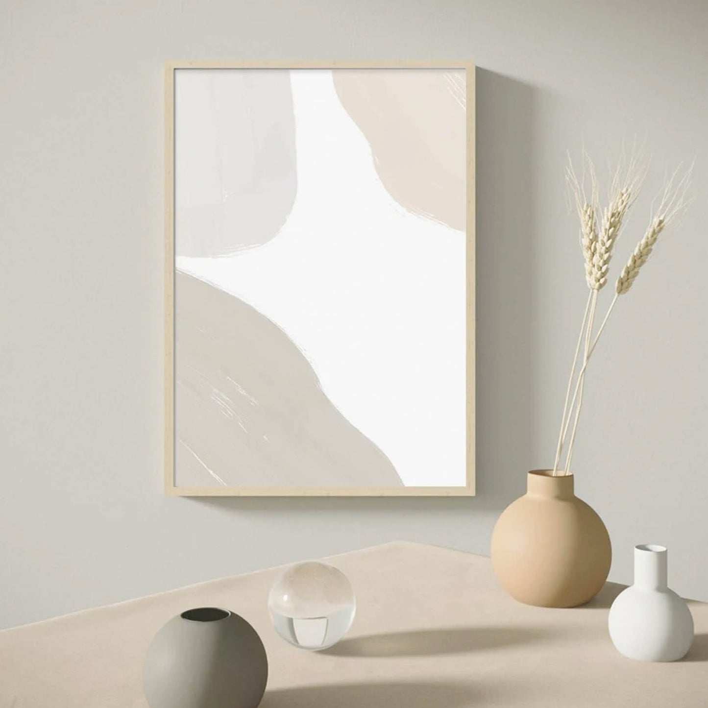 minimalista abstracta, boho beige 7