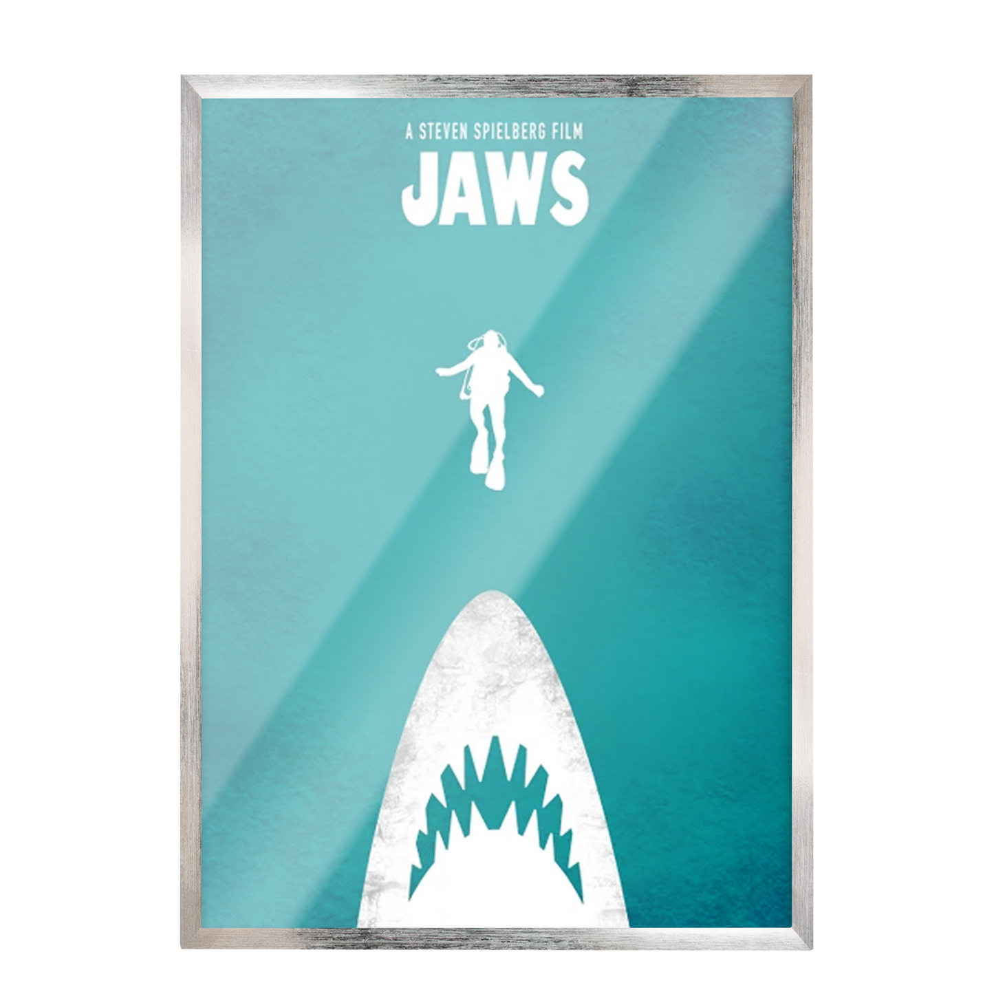 JAWS. El tiburón. Steven Spielberg Cartel de película minimalista. 82