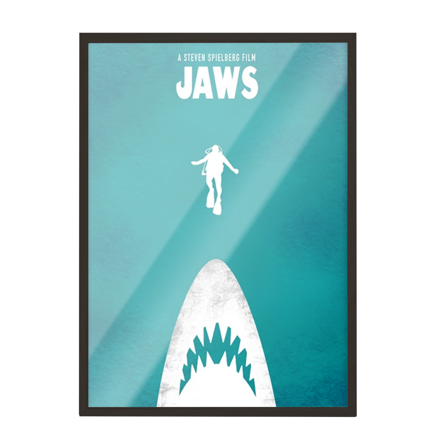 JAWS. El tiburón. Steven Spielberg Cartel de película minimalista. 82