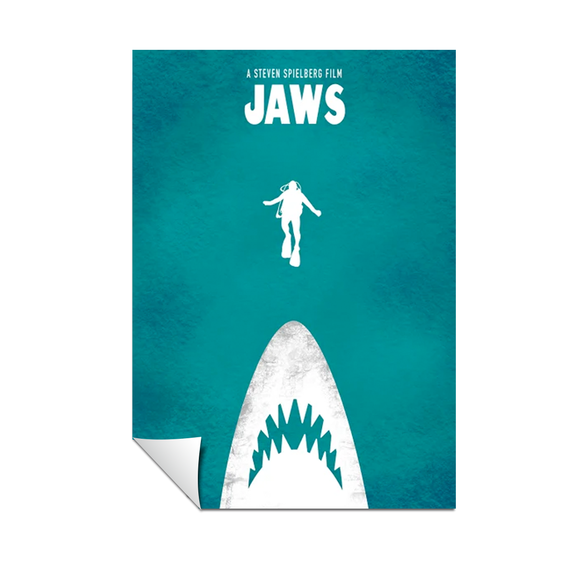 JAWS. El tiburón. Steven Spielberg Cartel de película minimalista. 82