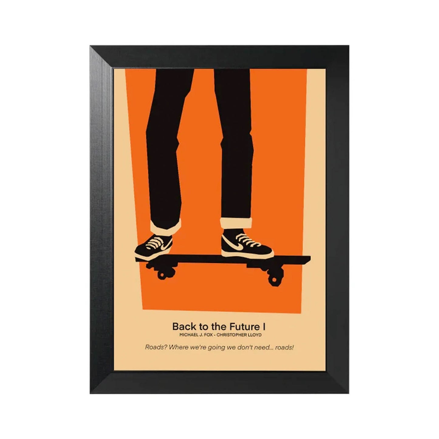 Regreso al futuro. Cartel de película minimalista. 83