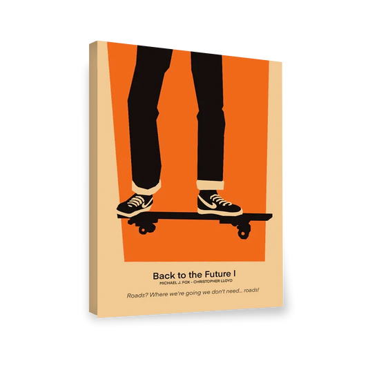 Regreso al futuro. Cartel de película minimalista. 83