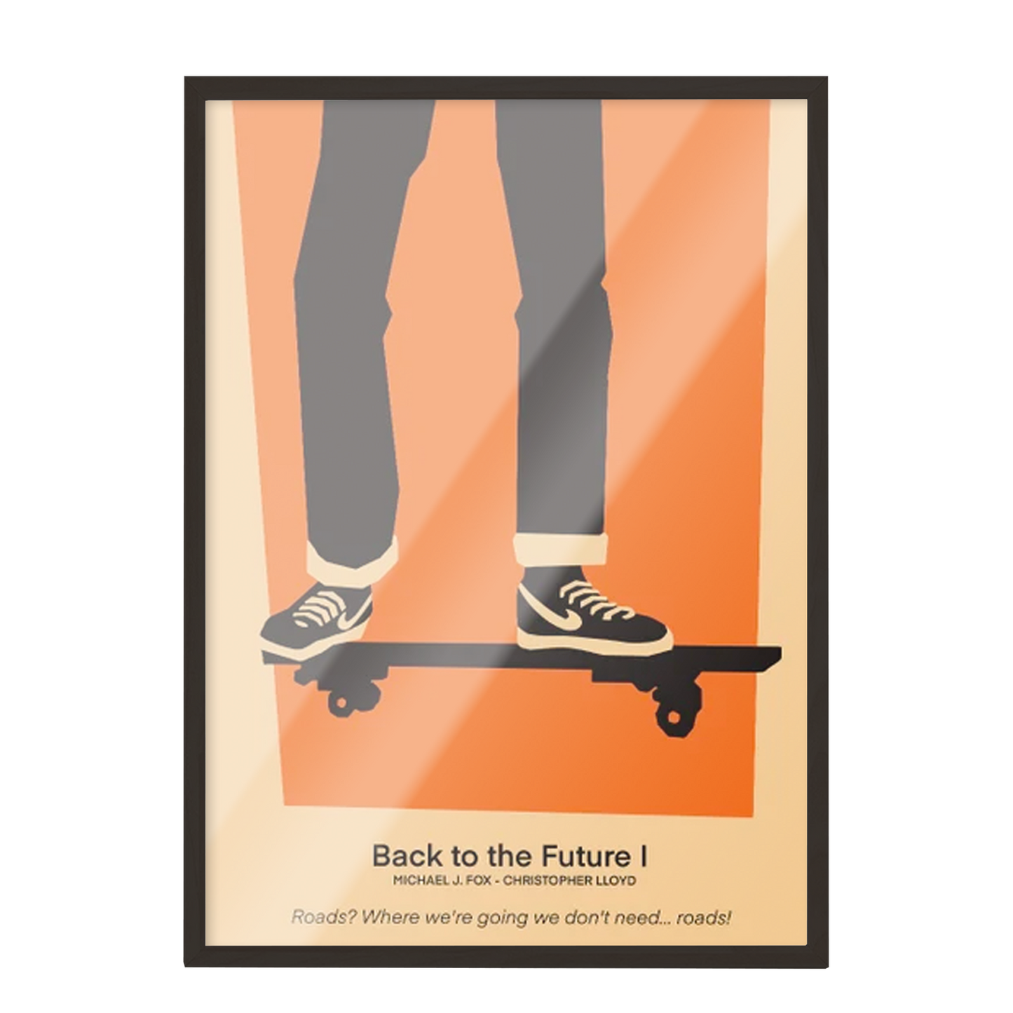 Regreso al futuro. Cartel de película minimalista. 83