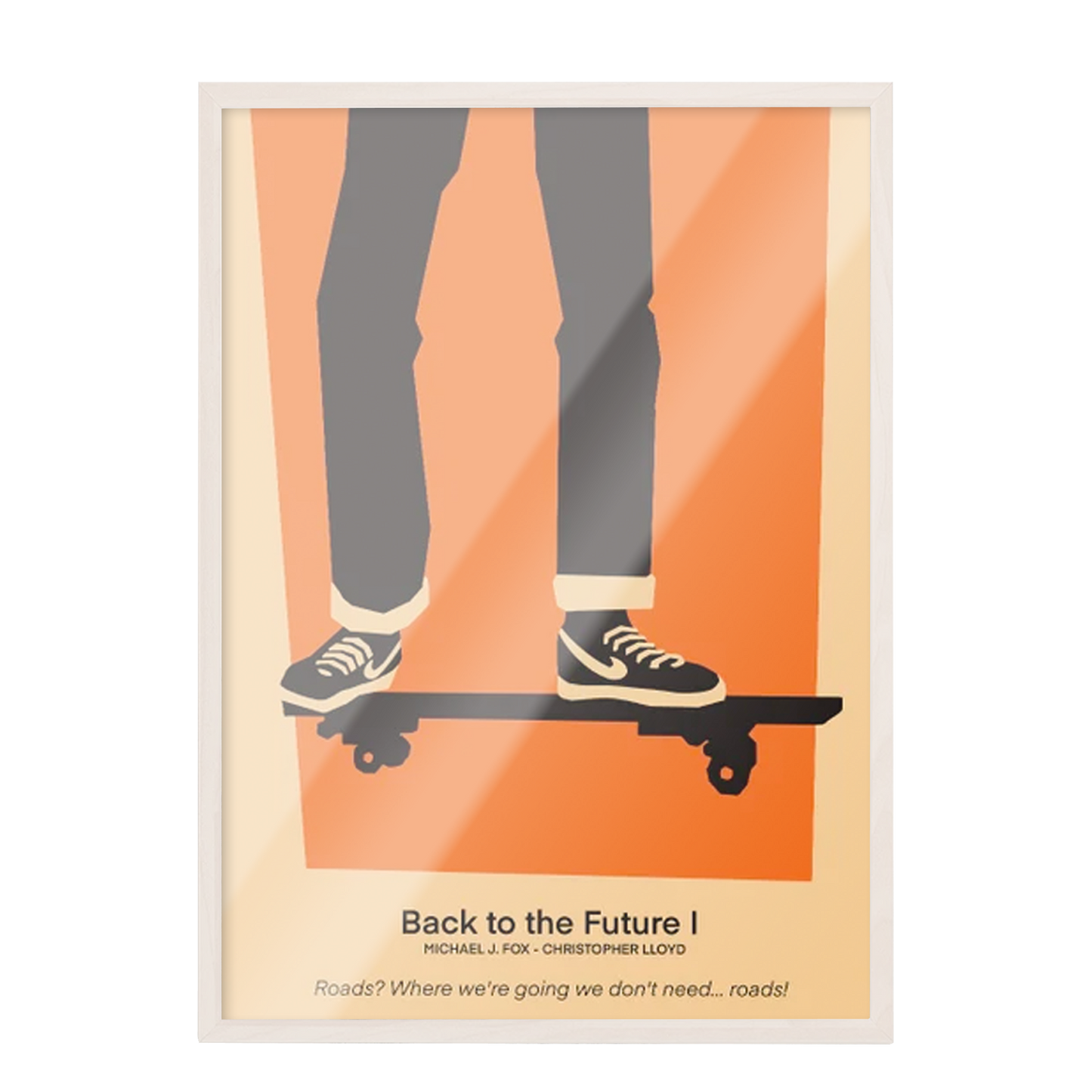 Regreso al futuro. Cartel de película minimalista. 83