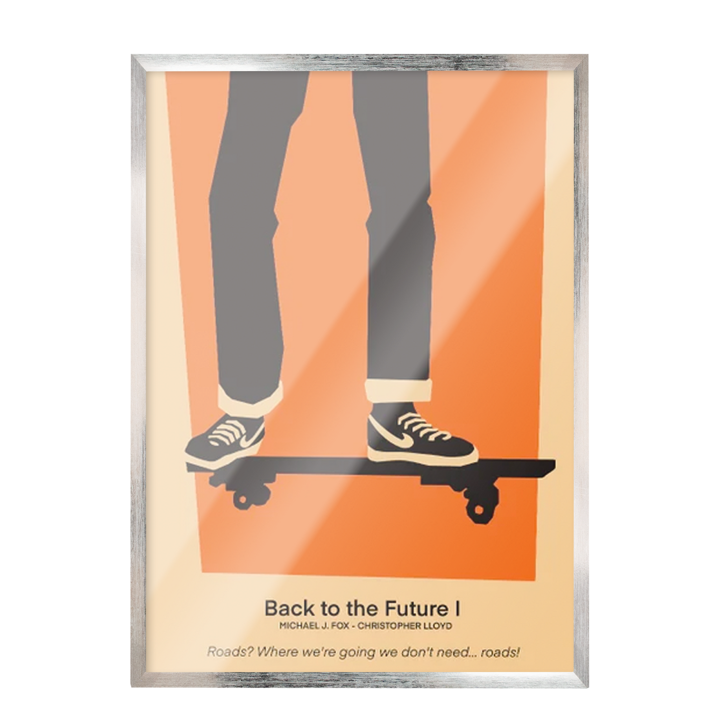 Regreso al futuro. Cartel de película minimalista. 83