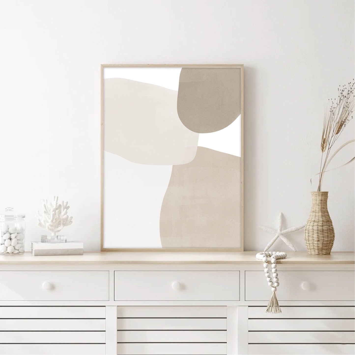 Minimalista abstracta, boho beige 8