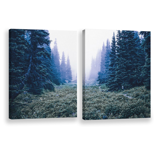 Fotografía forestal, Arte mural de abetos, 2 piezas