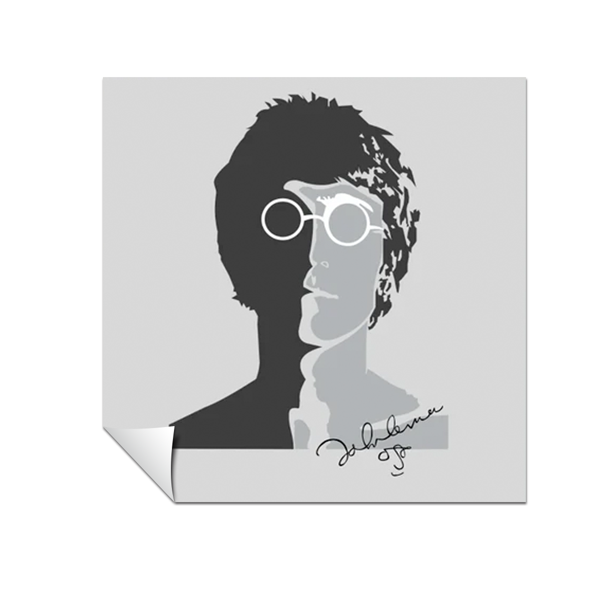 John Lennon silueta, firma 132