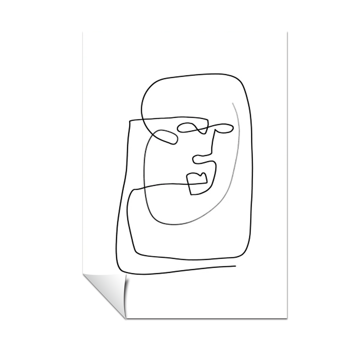 Abstracto Line Art rostro 13