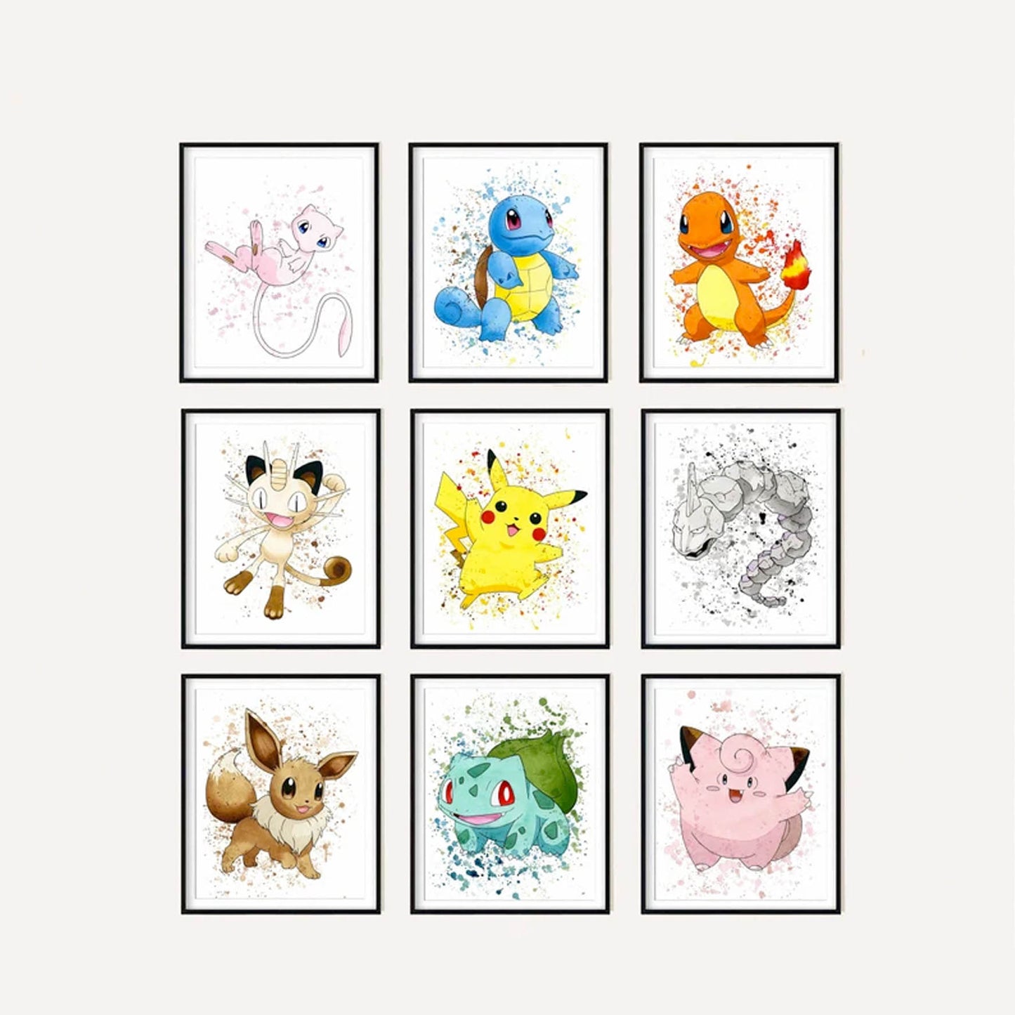 Pokemon arte de acuarela Squirtle 165