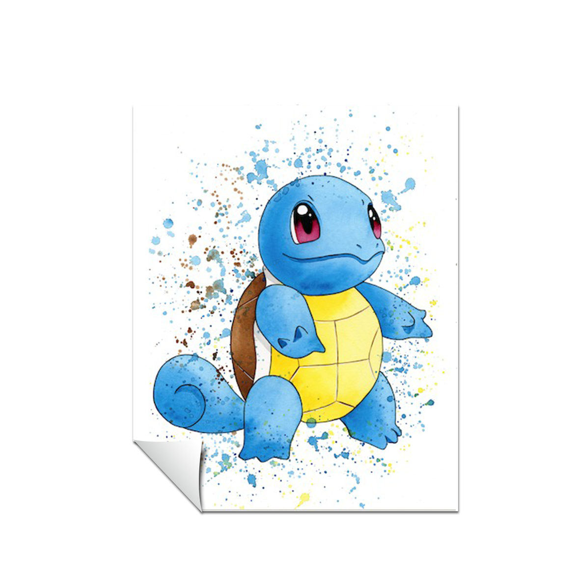 Pokemon arte de acuarela Squirtle 165