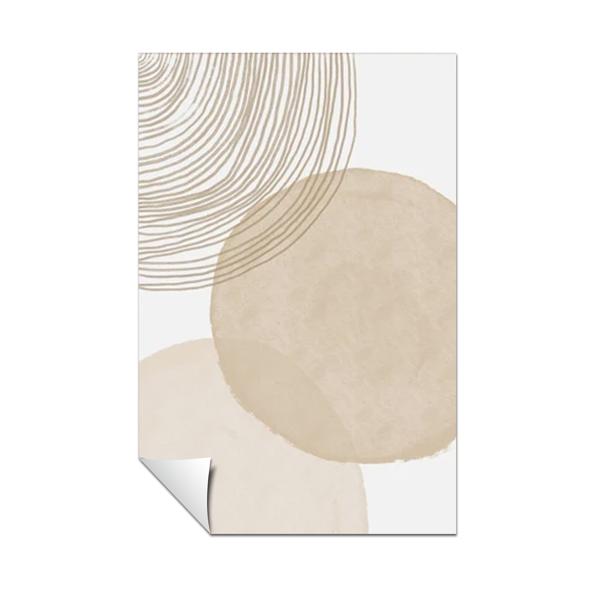 Decoración Boho, Arte Beige, Impresión abstracta 17