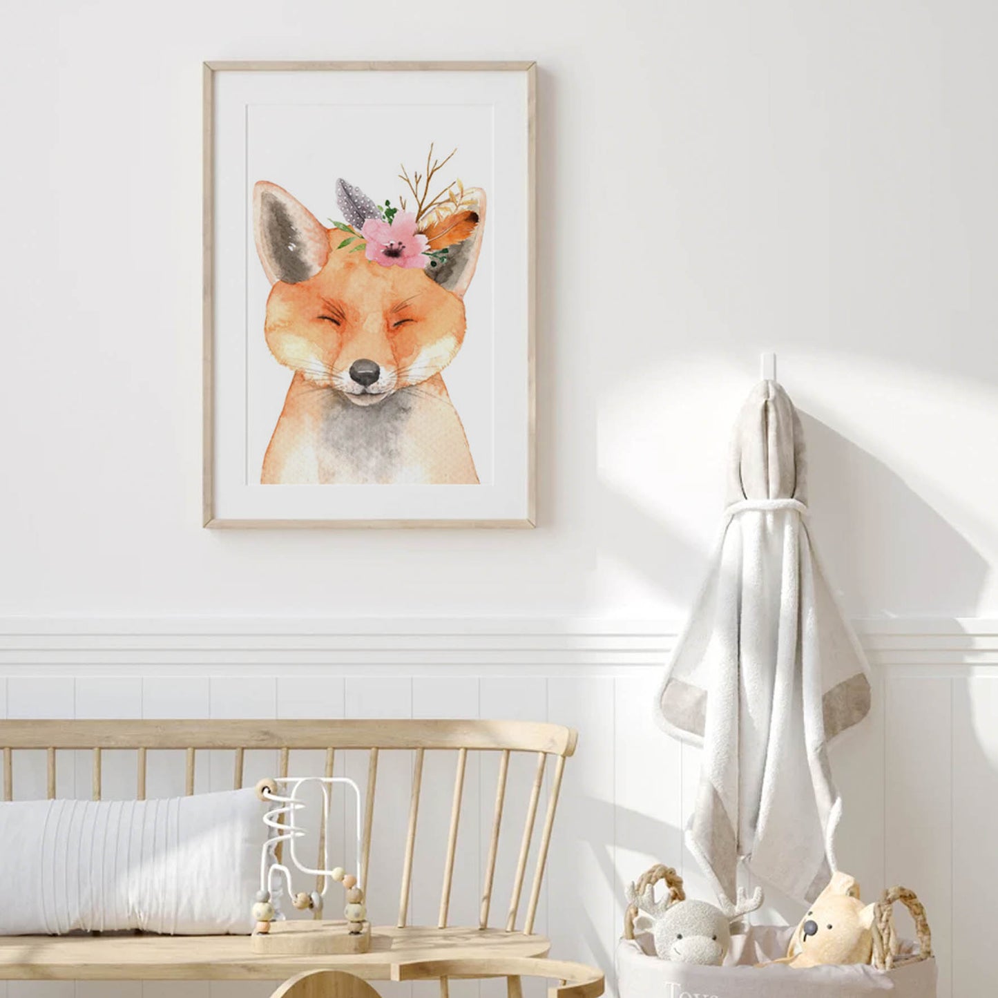 Animales zorro Flores decoración 188