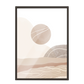 Pintura abstracta del sol, Arte marrón beige 18