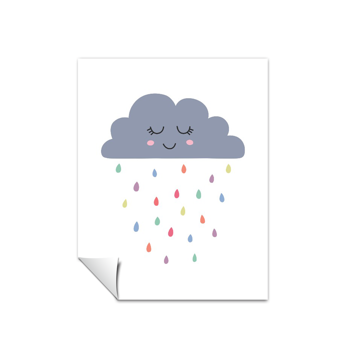 Ilustración Nube lluvia, decoración Niños/ Niñas 190