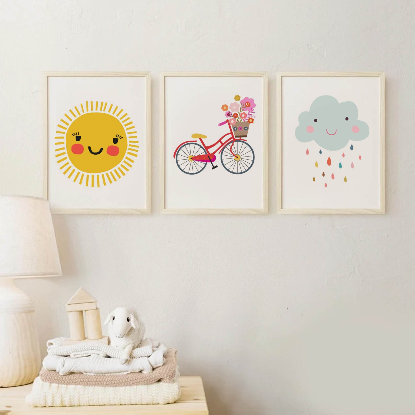 Ilustración Nube Lluvia Colores, decoración 200