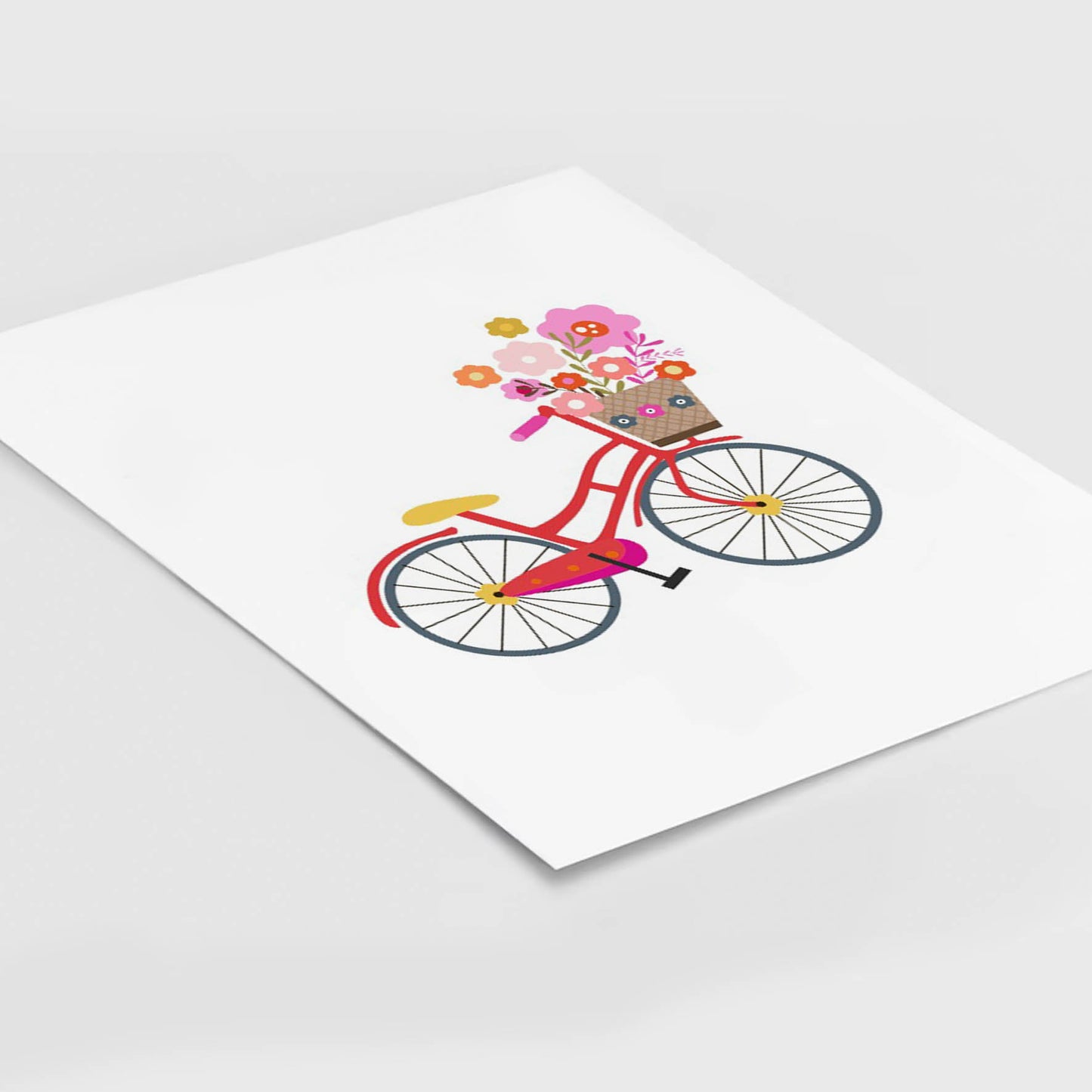 Ilustración Bicicleta Flores, decoración 199