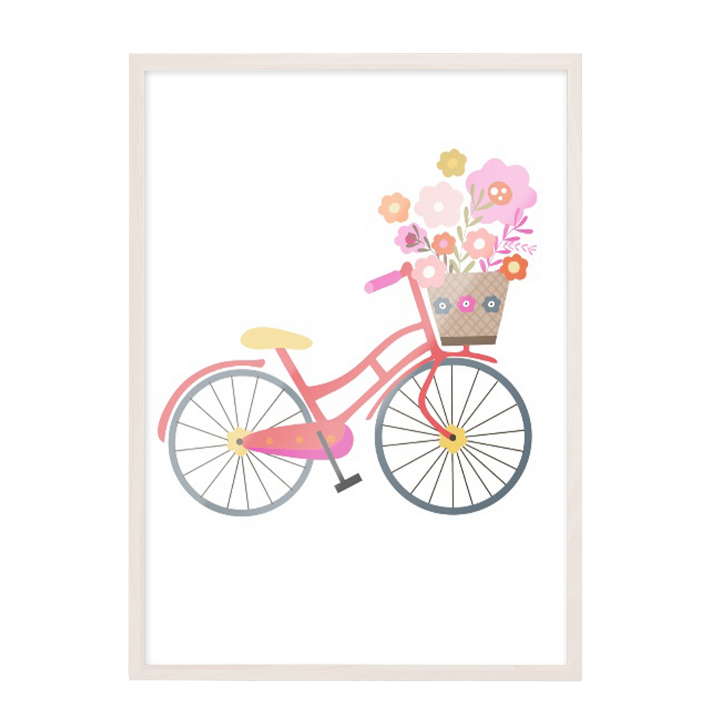 Ilustración Bicicleta Flores, decoración 199