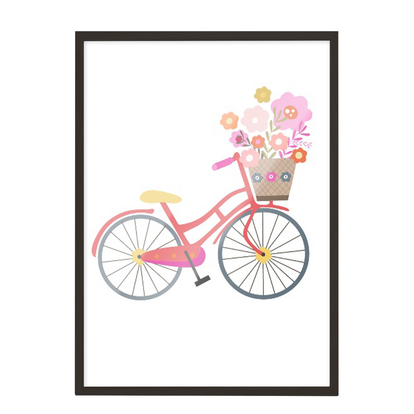 Ilustración Bicicleta Flores, decoración 199