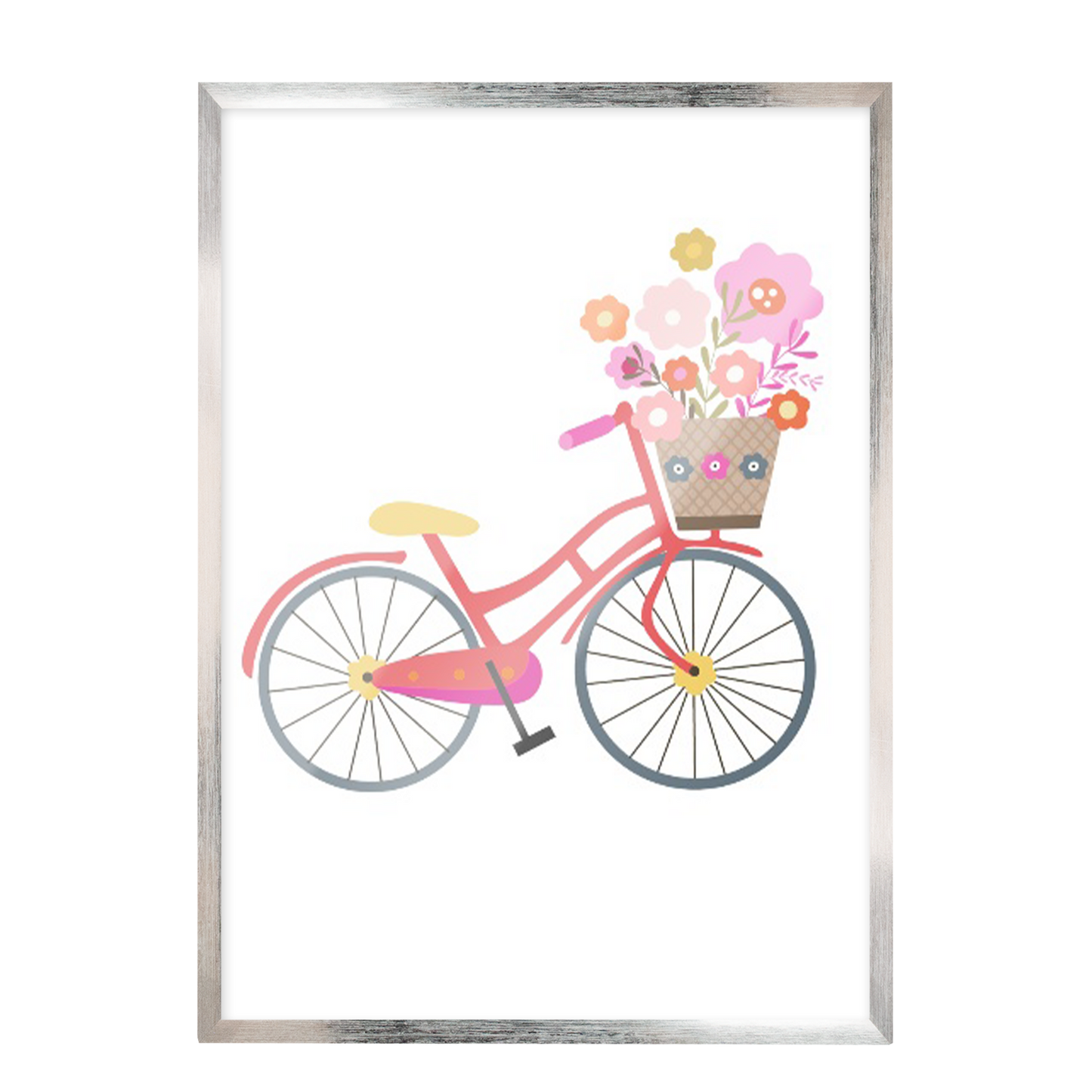 Ilustración Bicicleta Flores, decoración 199