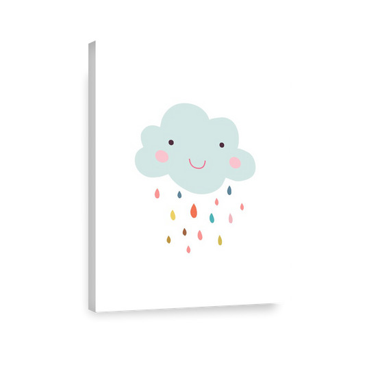 Ilustración Nube Lluvia Colores, decoración 200