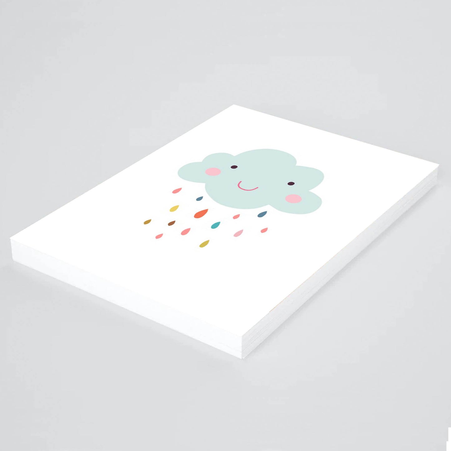 Ilustración Nube Lluvia Colores, decoración 200