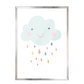 Ilustración Nube Lluvia Colores, decoración 200