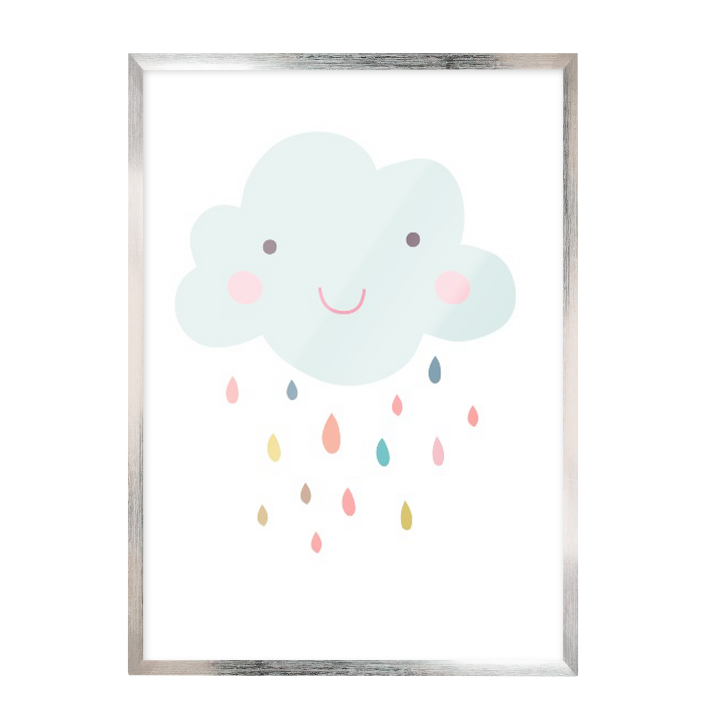 Ilustración Nube Lluvia Colores, decoración 200