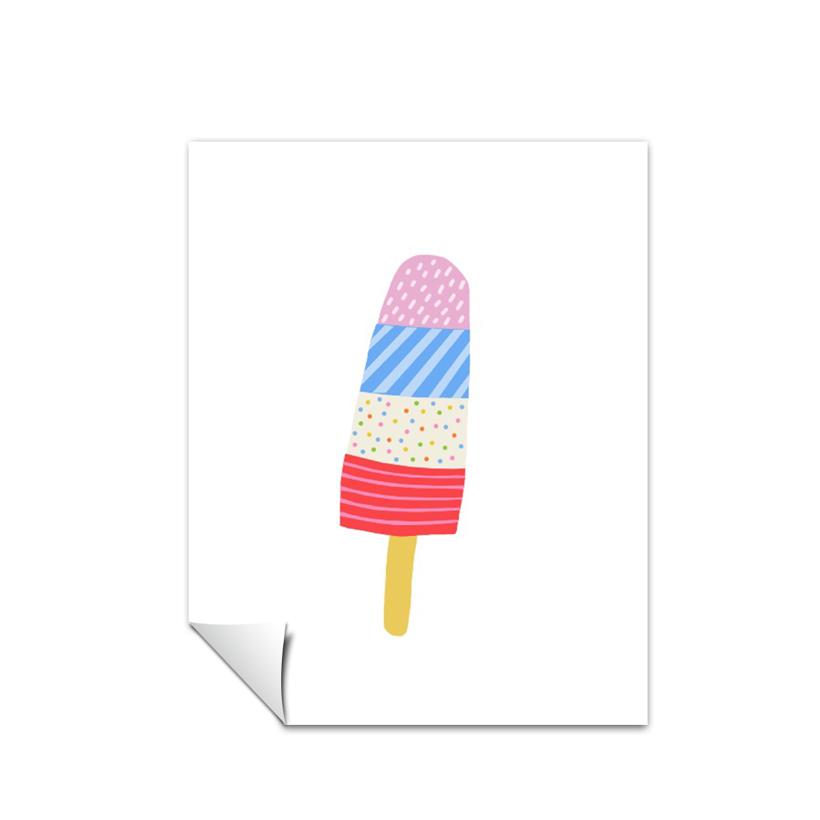 Ilustración helado colores, decoración 202