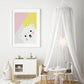Ilustración oso geométrico, Colores decoración 206