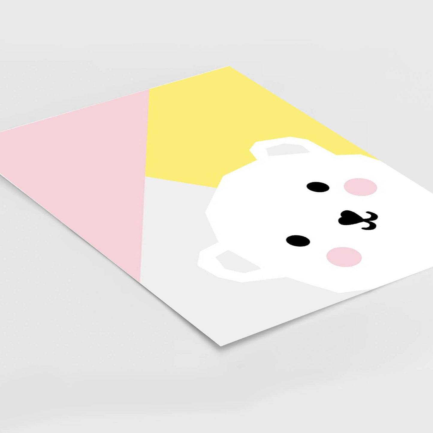Ilustración oso geométrico, Colores decoración 206