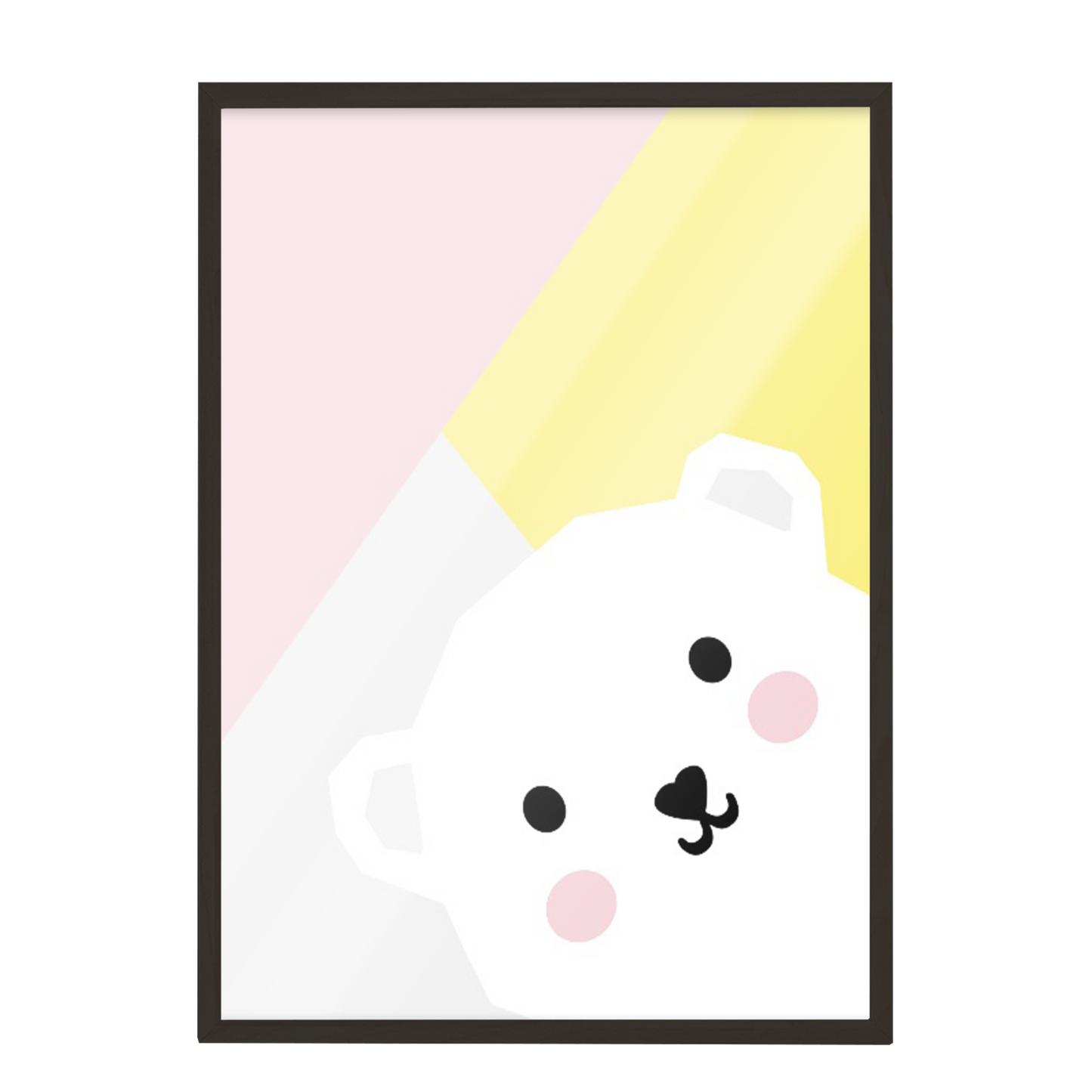 Ilustración oso geométrico, Colores decoración 206