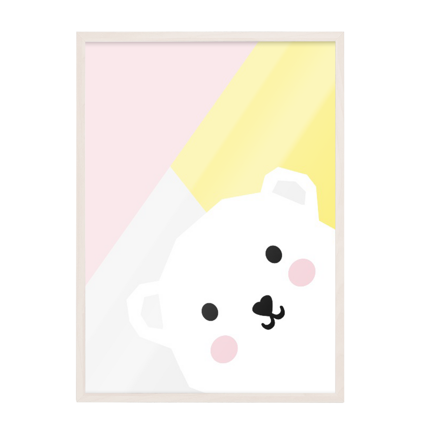 Ilustración oso geométrico, Colores decoración 206
