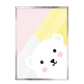 Ilustración oso geométrico, Colores decoración 206