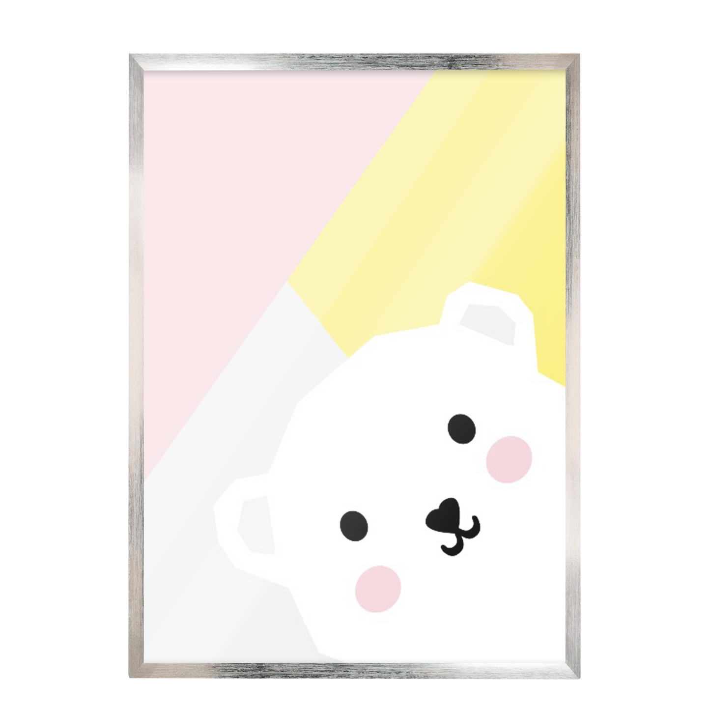 Ilustración oso geométrico, Colores decoración 206