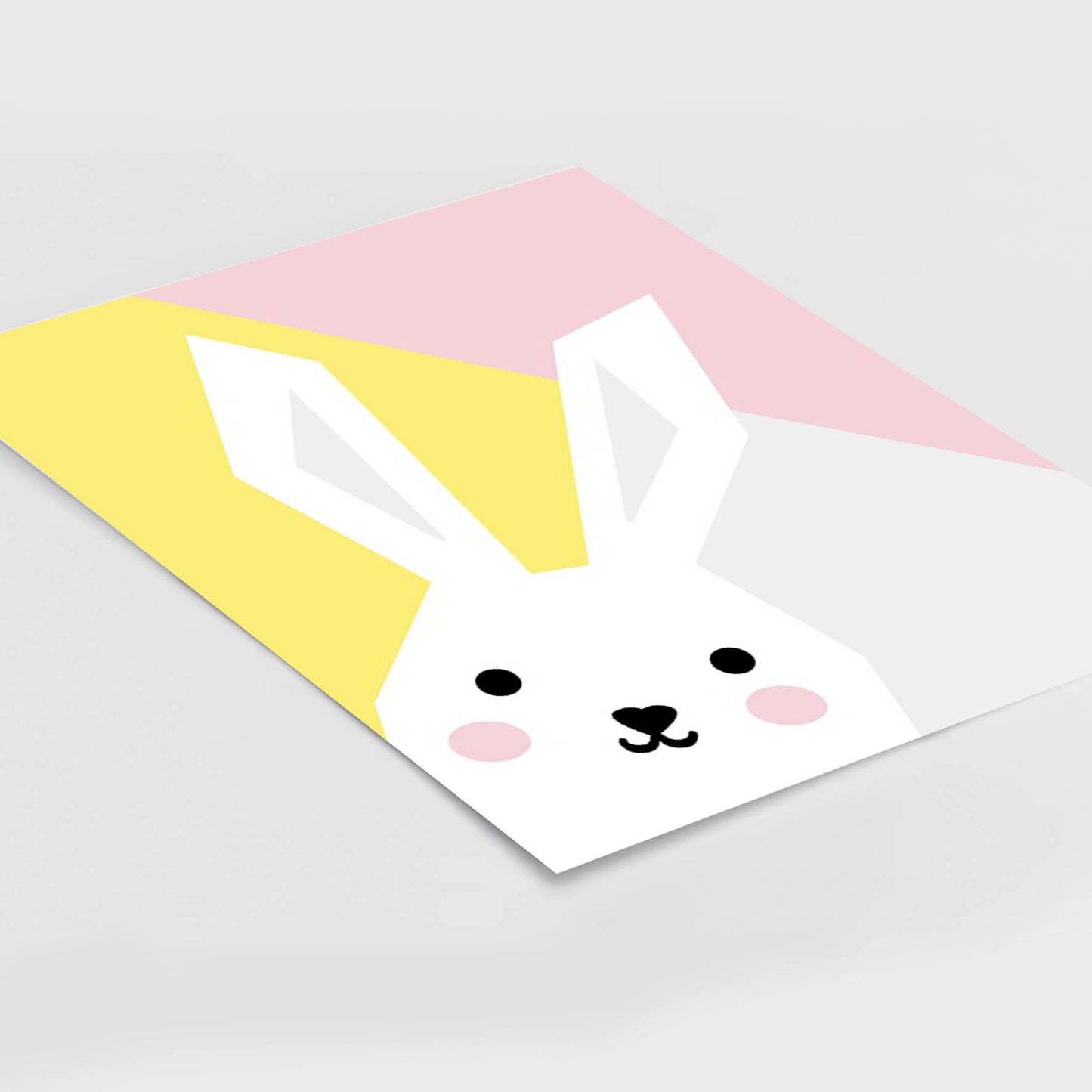Ilustración conejo geométrico, Colores decoración 207