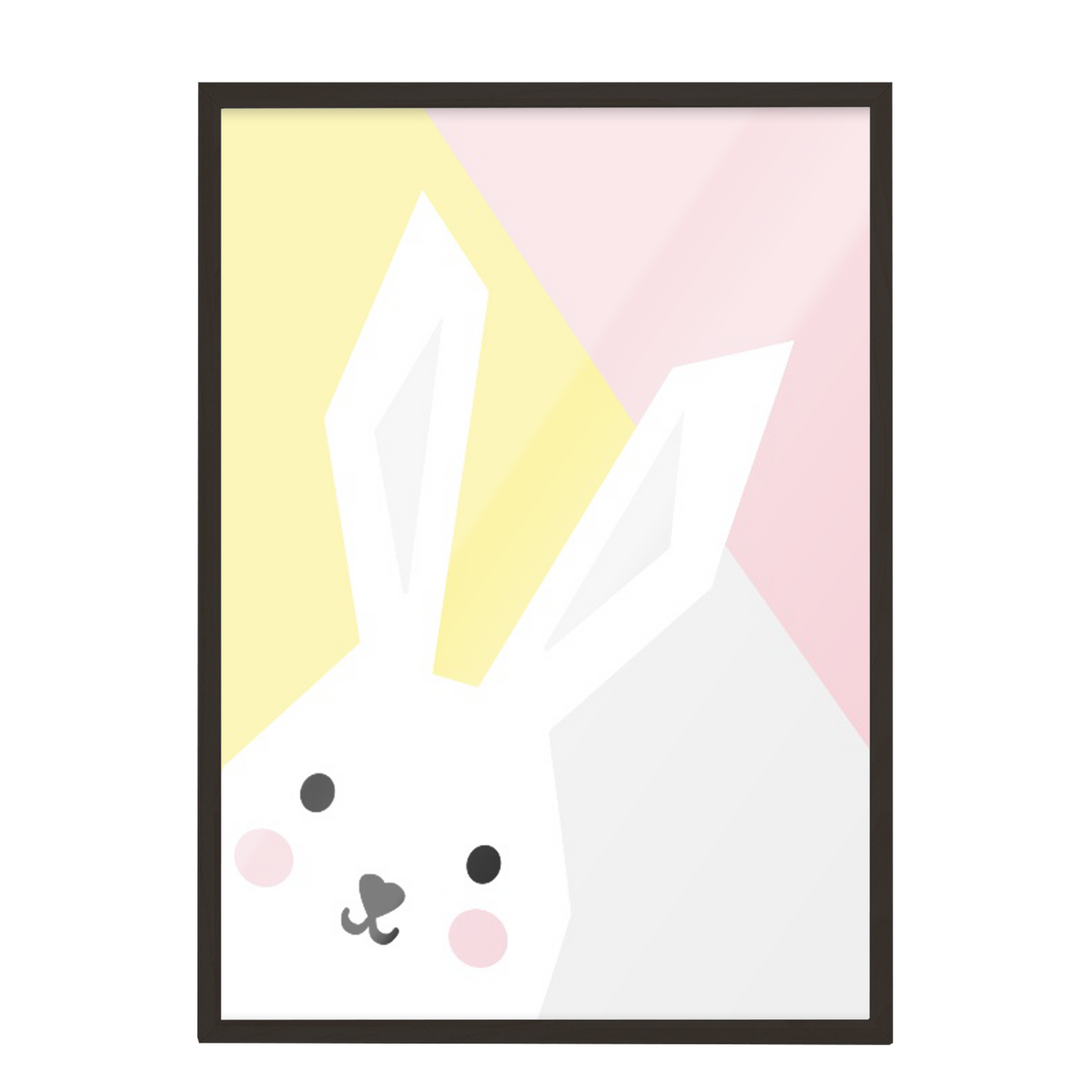 Ilustración conejo geométrico, Colores decoración 207