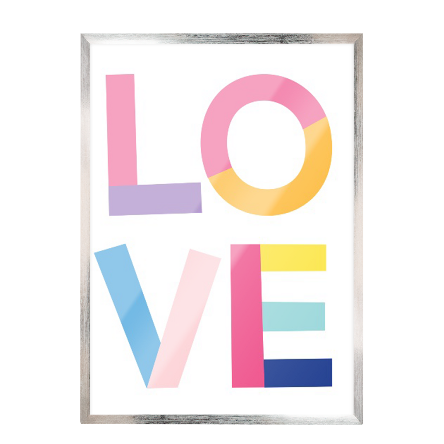 Ilustración letras colores Love , decoración 218