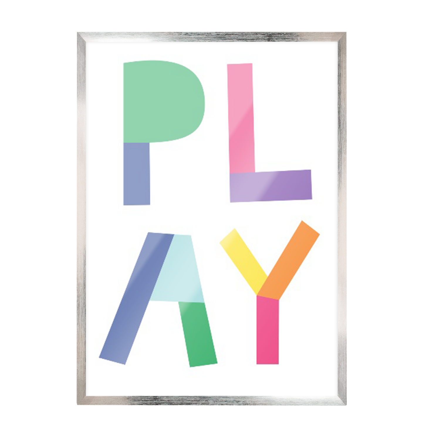 Ilustración letras colores Play , decoración 219