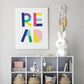 Ilustración letras colores Read , decoración 220