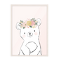 Ilustración Animales Oso Flores, decoración 223