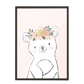 Ilustración Animales Oso Flores, decoración 223
