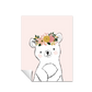 Ilustración Animales Oso Flores, decoración 223