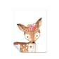 Acuarela Animales Flores Ciervo,  decoración 226